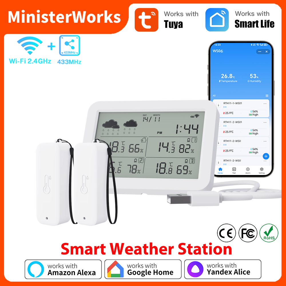 Outdoor Power Tower - Tuya WiFi Weather Station RF433 Wireless
