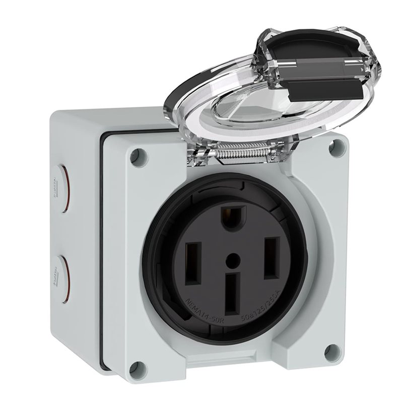 ABVC 6X 50Amp Power Outlet Box - Outdoor Power Receptacle Box review and price