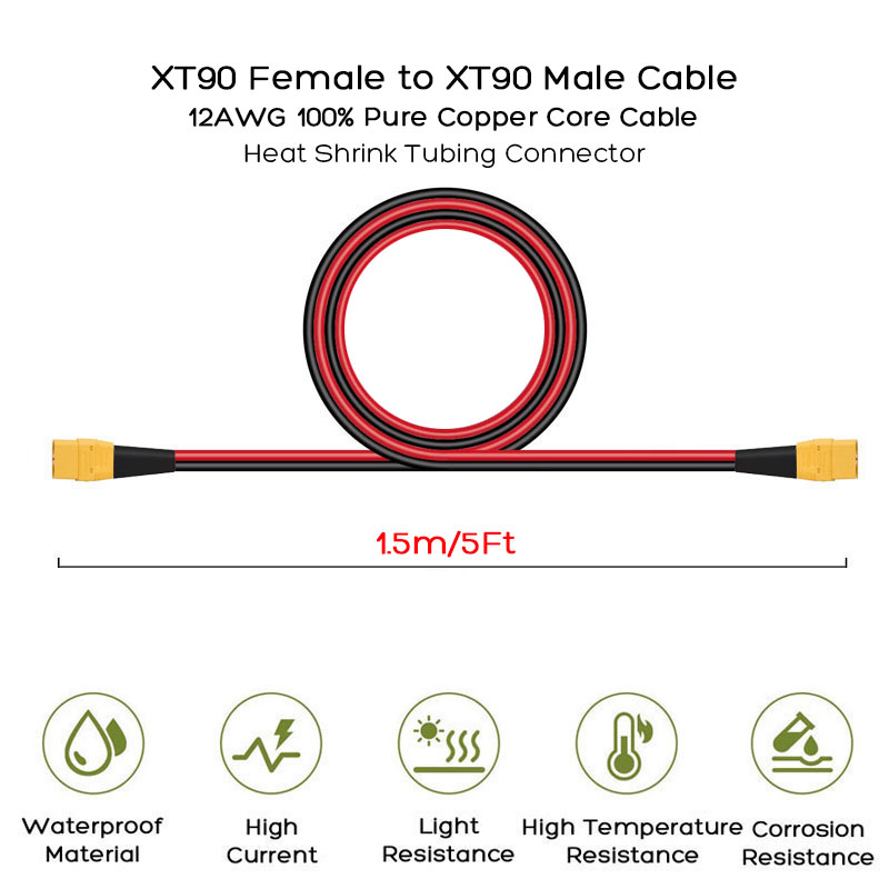XT90 Male to XT90 Female Cable - Outdoor Power Station review and price