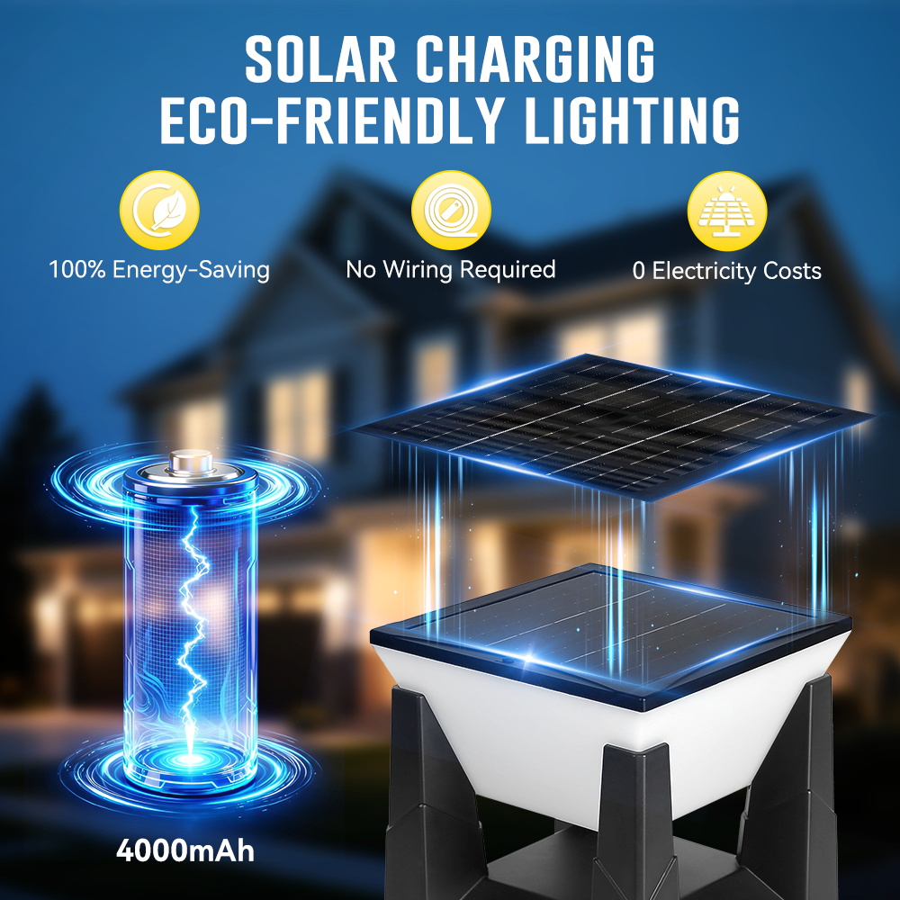 3-Color Solar Post Light IP65  - Outdoor Power Post review and price