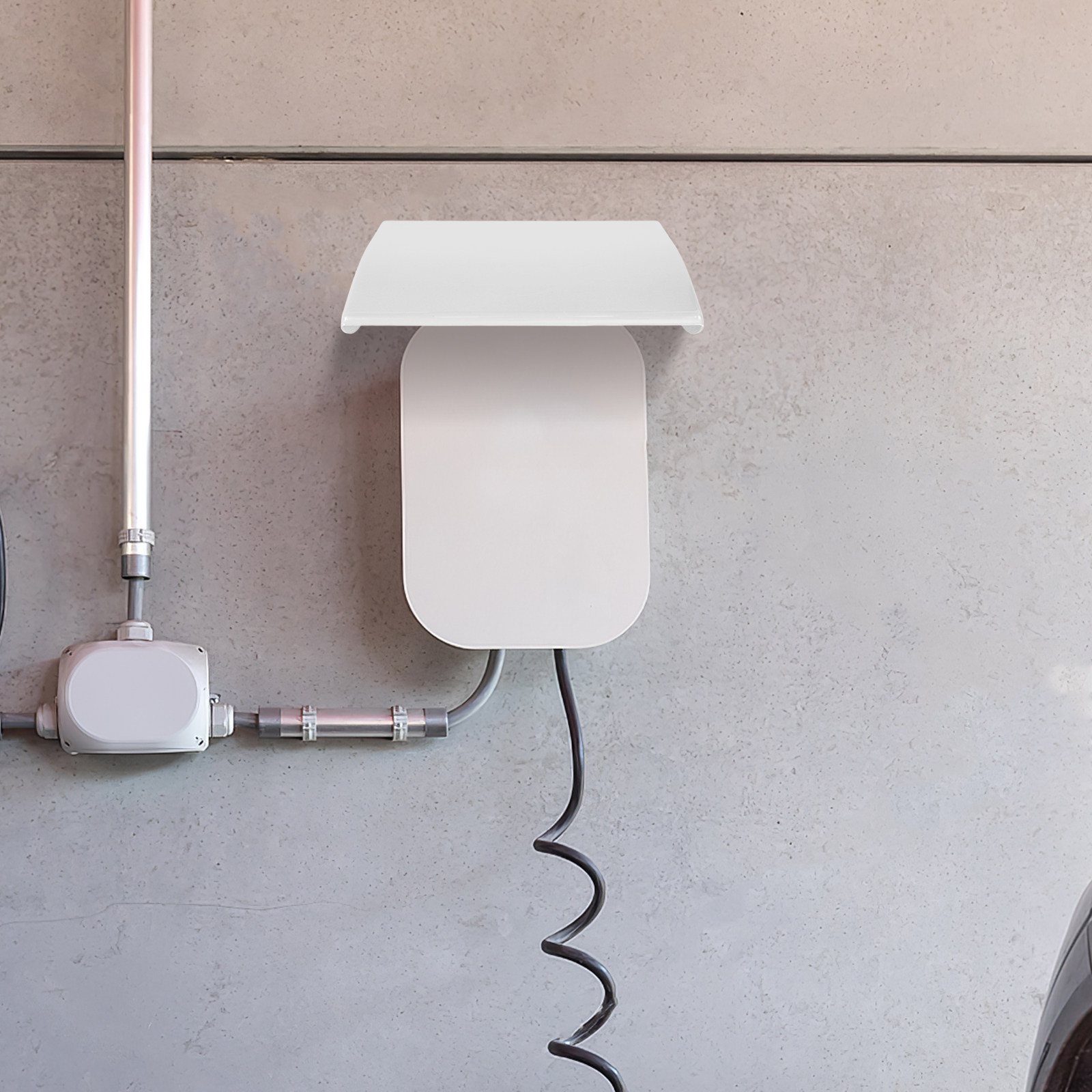 White Outdoor Ev Charging Pile - Outdoor Power Tower review and price