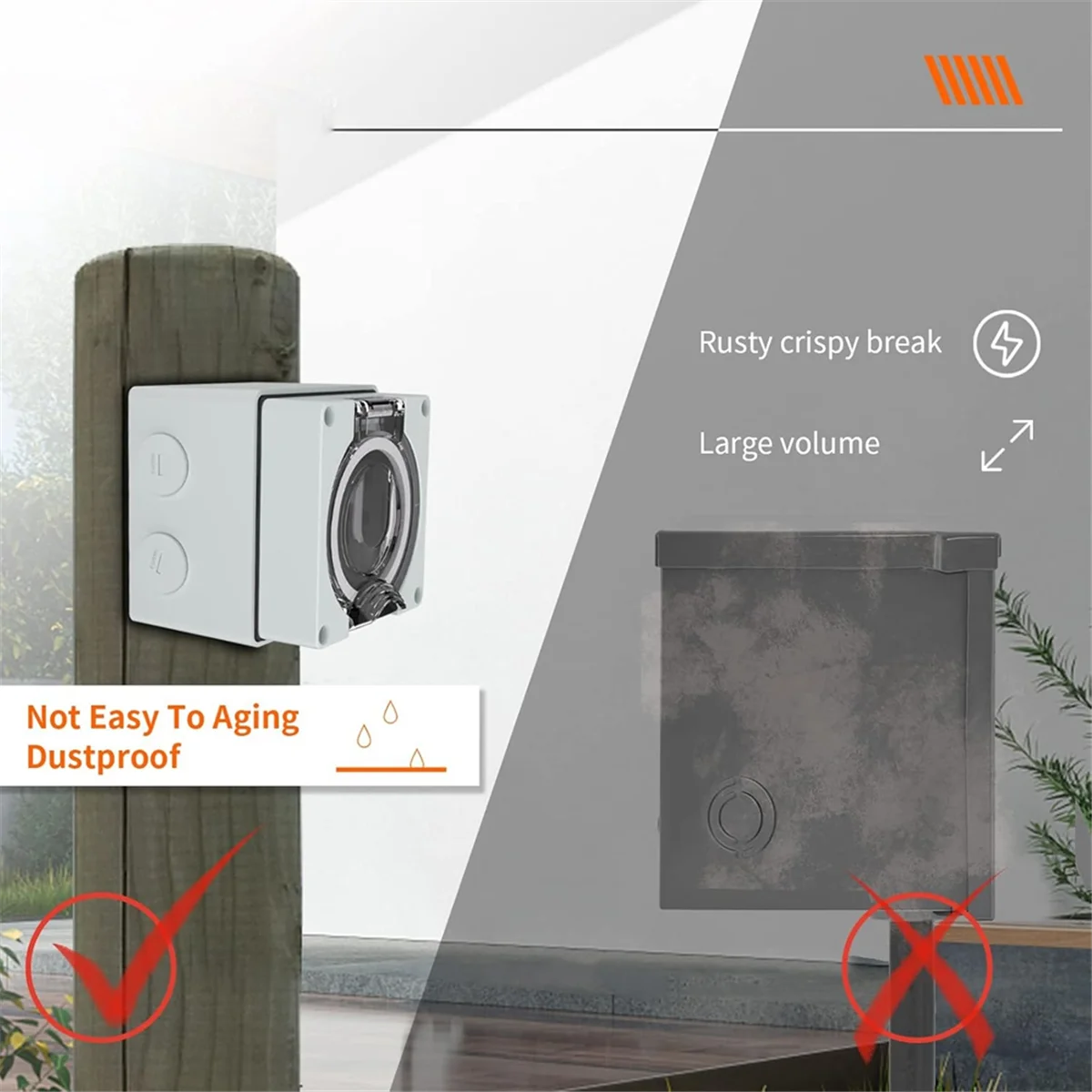 Power Outlet Box, 125/250Volt  - Outdoor Power Receptacle Box review and price