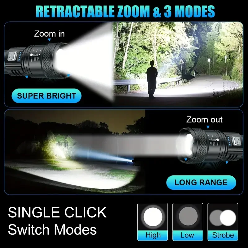 Tactical LED Flashlight 2000LM - Outdoor Power Equipment review and price