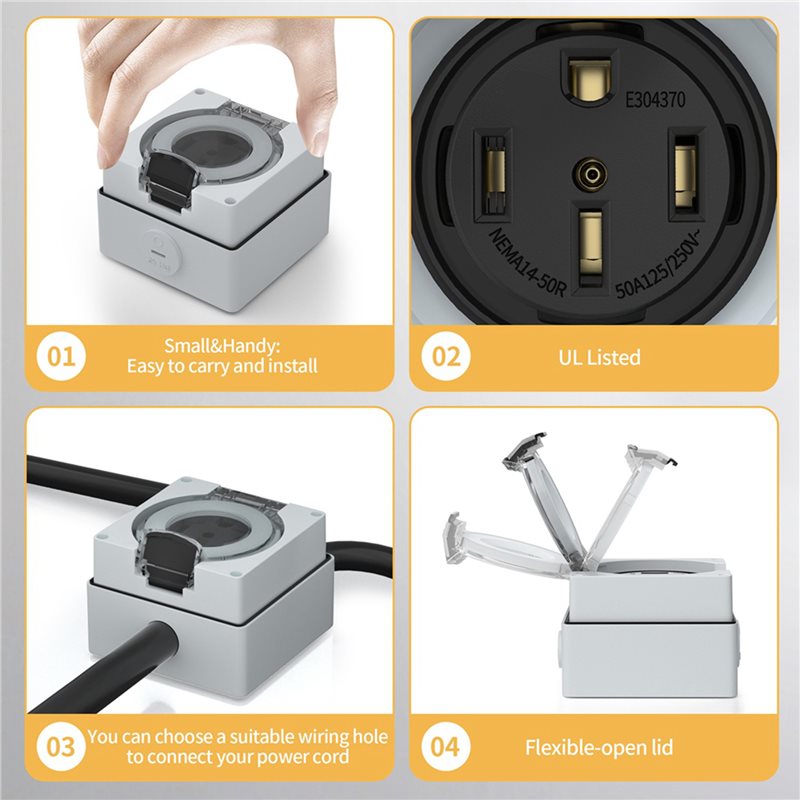 T21C 6X 50Amp Power Outlet Box - Outdoor Power Receptacle Box review and price